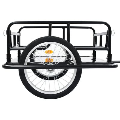 vidaXL Bike Cargo Trailer 130x73x48.5 cm Steel Black