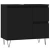 vidaXL Bathroom Cabinet Black 65x33x60 cm Engineered Wood