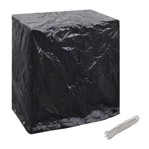 vidaXL Garden Furniture Cover | Black | Polyethylene, Aluminium eyelets | Large