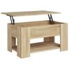 vidaXL Coffee Table Sonoma Oak 79x49x41 cm Engineered Wood