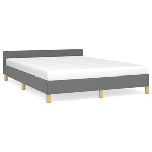 vidaXL Bed Frame without Mattress Dark Grey Full Fabric