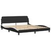 vidaXL Bed Frame "Dover" Black&White 180x200 cm King Faux Leather