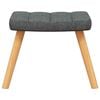 vidaXL Rocking Chair with a Stool Dark Grey Fabric