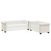 vidaXL Chesterfield 2-Seater and 3-Seater Artificial Leather White