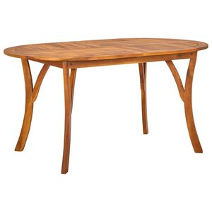 vidaXL Garden Table 150x90x75 cm Solid Acacia Wood
