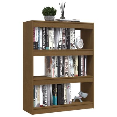 vidaXL Book Cabinet/Room Divider Honey Brown 100x30x103 cm Solid Pinewood