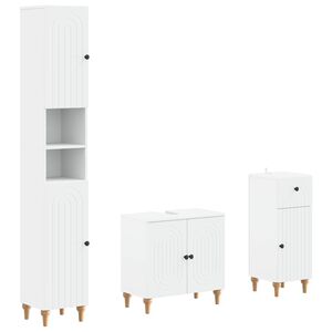 vidaXL 3 Piece Bathroom Cabinet Set ALKMAAR Engineered Wood