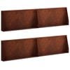 vidaXL Retaining Wall 4 pcs 80 x 12 x 30 cm Weathering Steel Rusty