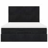 vidaXL Ottoman Bed with Mattresses Black Queen Velvet