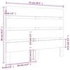 vidaXL Headboard 75x3x80 cm Solid Wood Pine