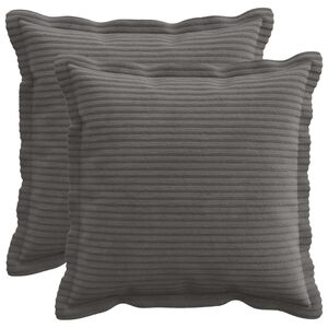 vidaXL Cushion Cover 2 pcs HOUTEN Dark Grey 40 x 40 cm Corduroy
