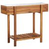 vidaXL Garden Raised Bed | Natural wood with zinc liner