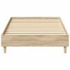 vidaXL Bed Frame No Mattress Sonoma Oak 90x190 cm Single Engineered Wood