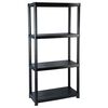 vidaXL Storage Shelf 4-Tier Black 61x30,5x130 cm Plastic