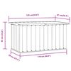 vidaXL Garden Storage Box Grey 129x67x65 cm