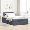 vidaXL Ottoman Bed with Mattress Dark Grey King Single Velvet