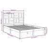 vidaXL Bed Frame without Mattress Solid Wood 150x200 cm King Size