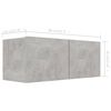 vidaXL TV Cabinets 3 pcs Concrete Grey Engineered Wood