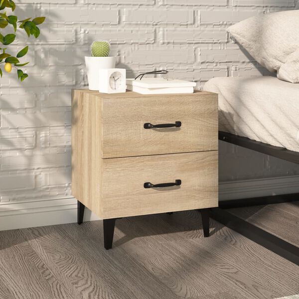 vidaXL Bedside Cabinet Sonoma Oak 40x35x47.5 cm