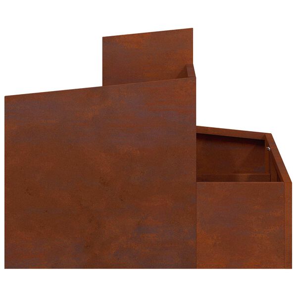 vidaXL Garden Planter Brown 60 x 60 x 50 cm Weathering Steel