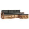 vidaXL Outdoor Sofa Set Natural and Anthracite 254 x 162.5 x 73 cm