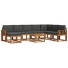 vidaXL Outdoor Sofa Set 9 pcs Natural and Anthracite