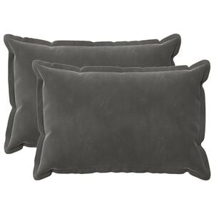 vidaXL Cushion with Pillow HOUTEN 2 pcs Dark Grey Velvet
