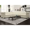vidaXL Chesterfield Corner Sofa 6-Seater Artificial Leather White