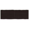 vidaXL Table Top Dark Brown 140x50x(2-4) cm Treated Solid Wood Live Edge
