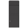 vidaXL Parcel Drop Box with Storage Black 41 x 38 x 103 cm Steel