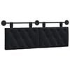 vidaXL Hanging Headboard with LED Light Black Velvet