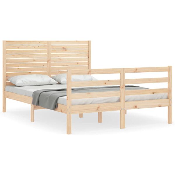 vidaXL Bed Frame without Mattress Double Solid Wood