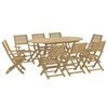 vidaXL 9 Piece Garden Dining Set Solid Wood Acacia