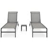 vidaXL Sun Loungers 2 pcs with Table Textilene and Steel