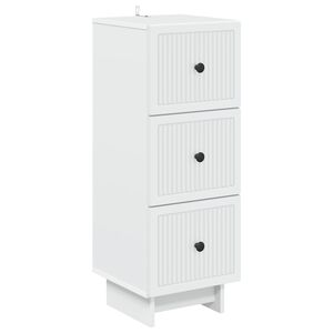 vidaXL Drawer Cabinet White 33 x 34.5 x 90 cm Engineered Wood