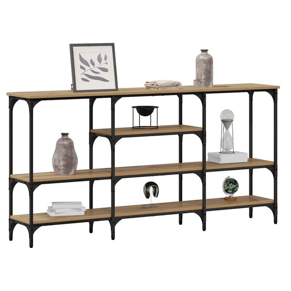 vidaXL Console Table Artisan oak 160 x 29 x 80 cm Engineered wood