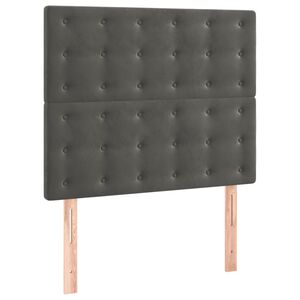vidaXL Headboard Dark Grey 80x5x118/128 cm Velvet