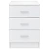 vidaXL Bedside Cabinet High Gloss White 38x35x56 cm Engineered Wood