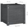 vidaXL Garden Planters 2 pcs Grey 40x40x40 cm Solid Pinewood