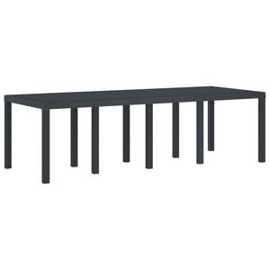 vidaXL Garden Table Anthracite 250 x 100 x 73 cm Poly Rattan