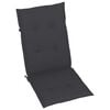 vidaXL Garden Chairs 2 pcs with Anthracite Cushions Solid Teak Wood