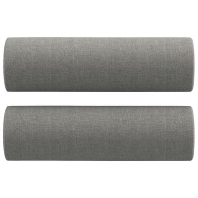 vidaXL 4 Piece Sofa Set with Throw Pillows&Cushions Dark Grey Fabric