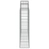 vidaXL Arched Gabion Baskets 6 pcs 200x30x120/140 cm Galvanised Iron