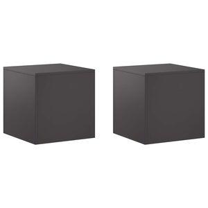 vidaXL Plant Stand 2 pcs Black 40 x 40 x 40 cm Steel