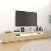vidaXL TV Cabinet with LED Lights Sonoma Oak 260x35x40 cm