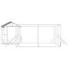 vidaXL Outdoor Dog Kennel with Roof Silver 6x6x2.5 m Galvanised Steel