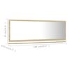 vidaXL Bathroom Mirror White and Sonoma Oak 100x10.5x37 cm Engineered Wood