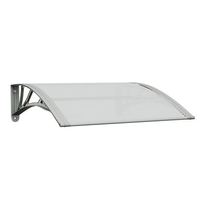 vidaXL Door Canopy Grey and Transparent 80x75 cm Polycarbonate