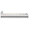 vidaXL Bed Frame with Drawer without Mattress White 90x190 cm Single