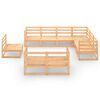 vidaXL 9 Piece Garden Lounge Set Solid Pinewood